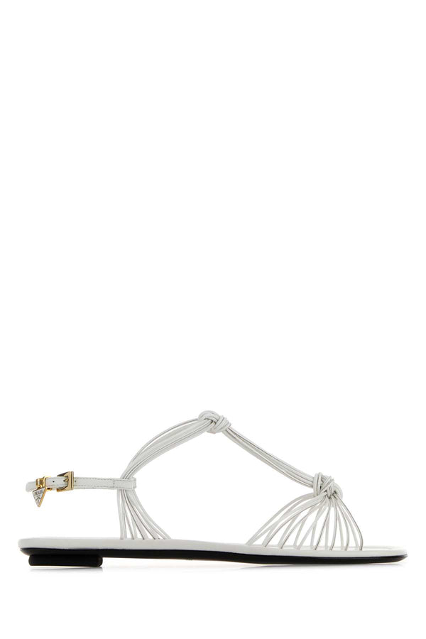Prada Exterior: 100% Leather sandal in white