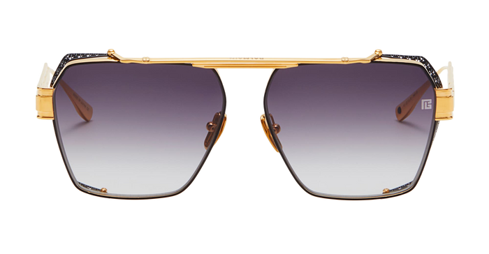 Premier - Yellow Gold Black Enamel Nd Titanium Sunglasses