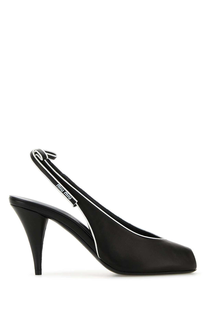 Black Nappa Leather Sandals Nerobianco Sandali