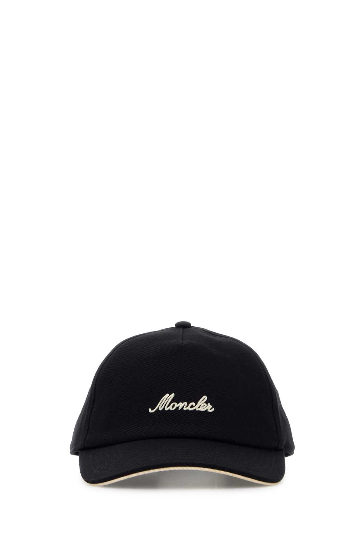 Black Cotton Baseball Cap 999 Base Fabric: Cappelli