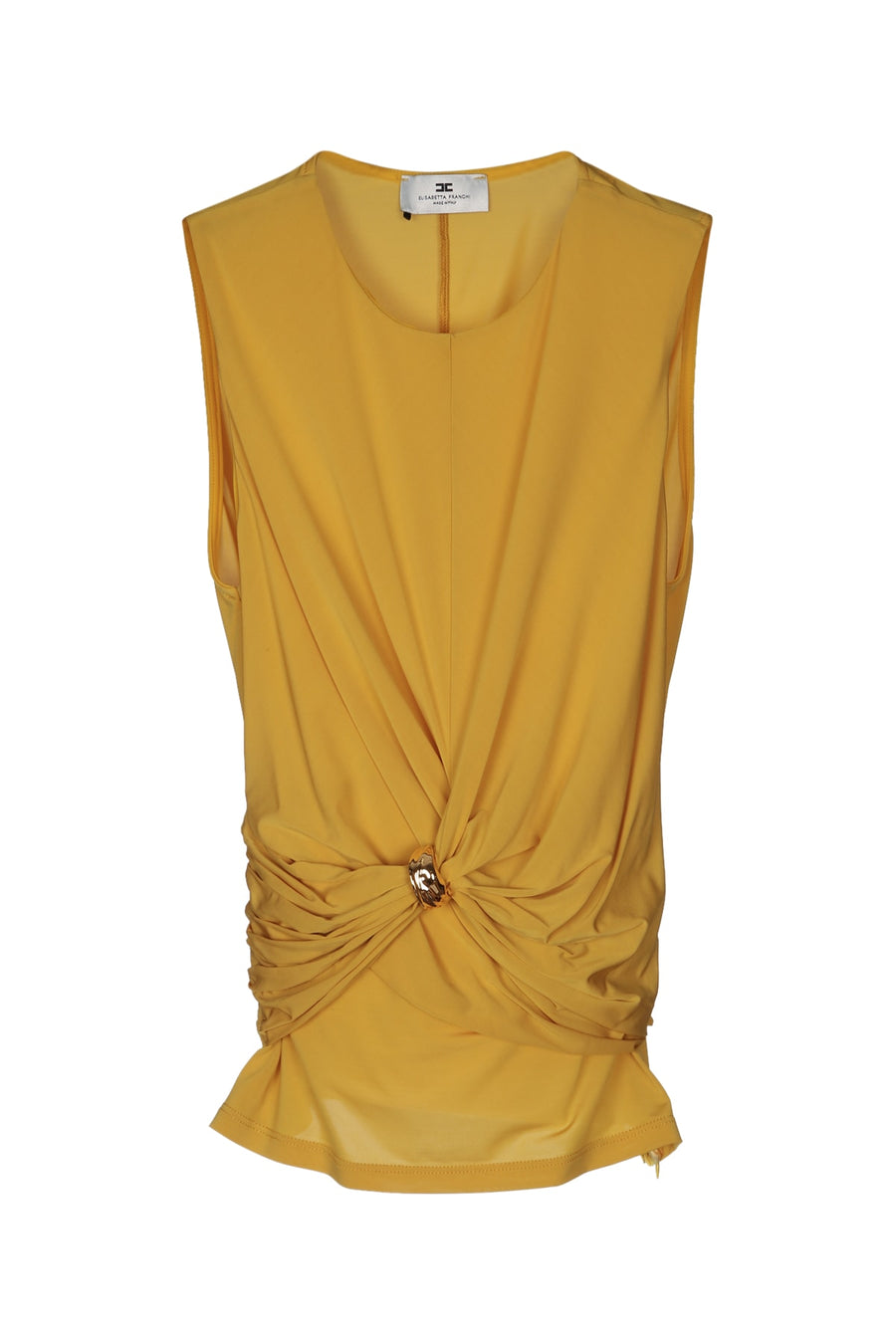 Elisabetta Franchi 92% Viscose tank top in yellow