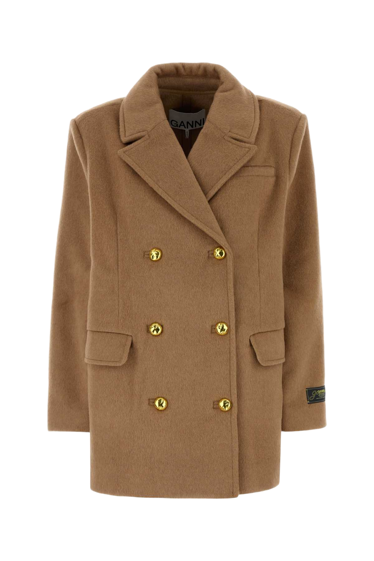 Camel Wool Blend Coat Latte Cappotti