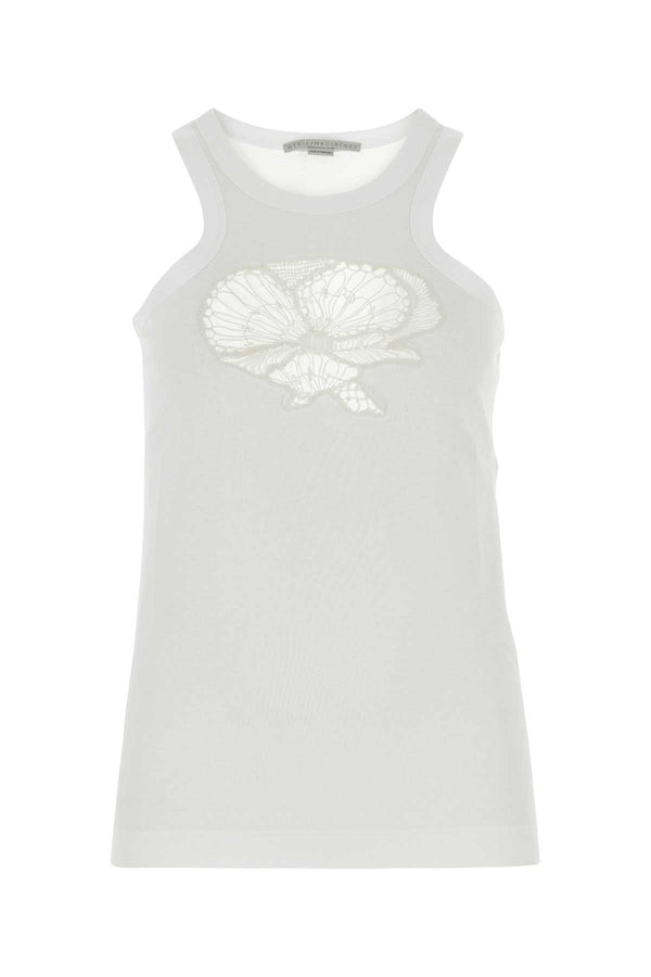 Stella McCartney 100% Cotton tank top in white