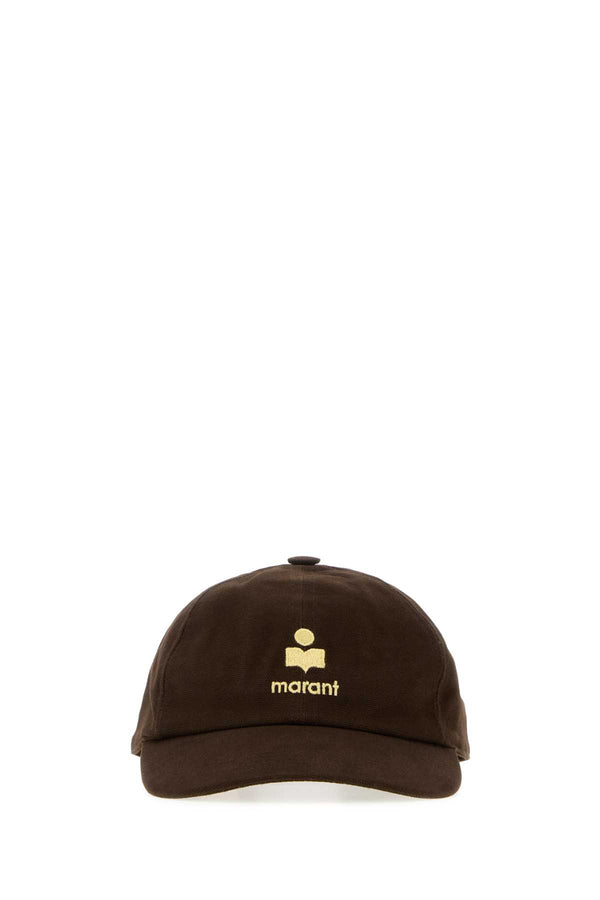 Isabel Marant TOMAS-GZ 100% Cotton baseball cap in brown