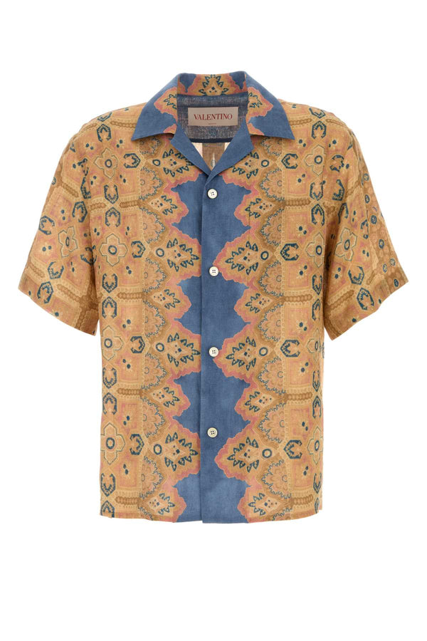 Valentino Garavani Bowling 100% Linen shirt in beige
