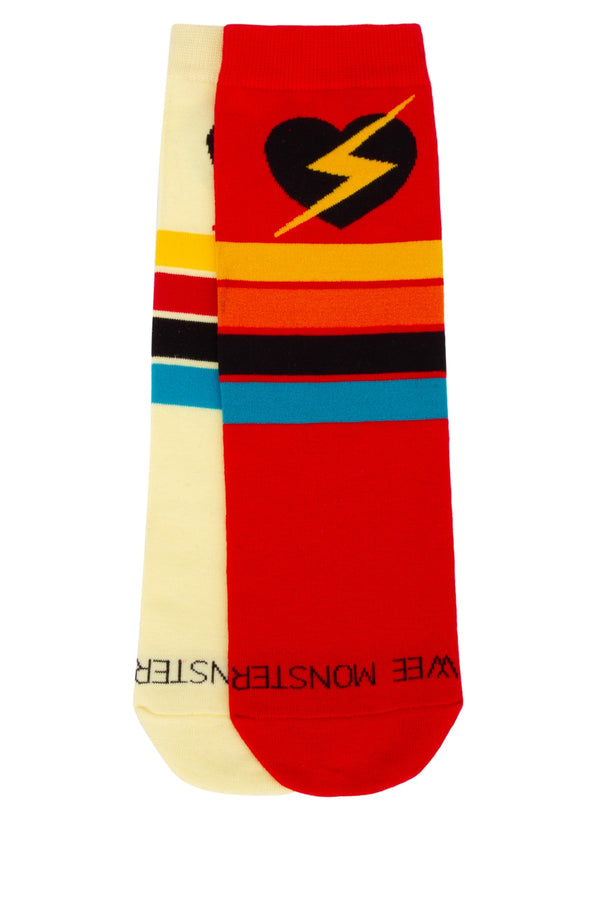 Wee Monster 100% Cotton socks in red