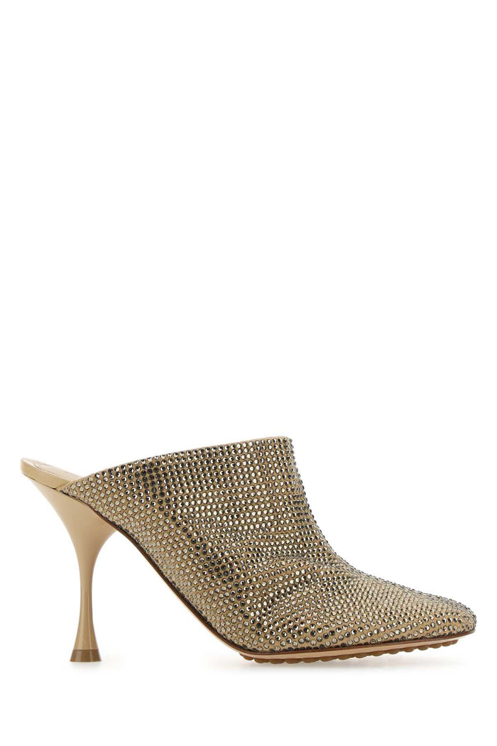 Embellished Suede Sparkle Dot Sock Mules 2624 Scarpe Con Tacco