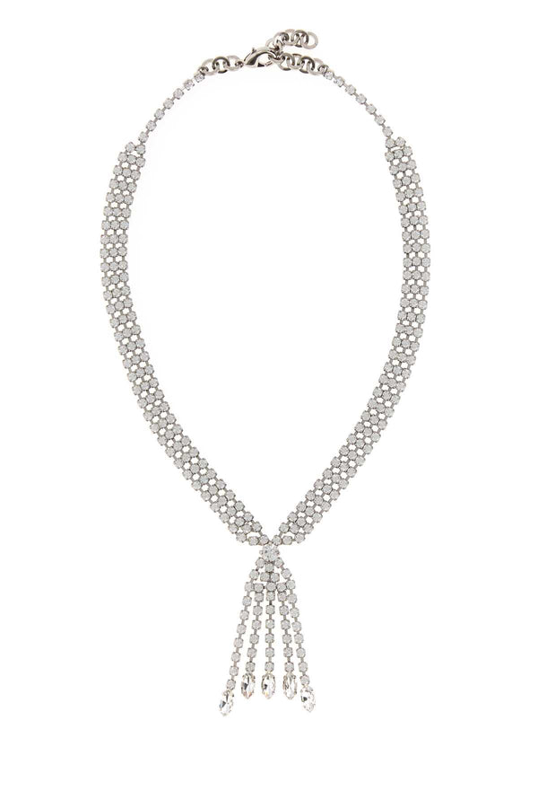 Embellished Metal Necklace Crysilver Collane