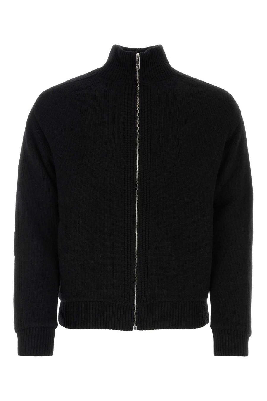 Prada Exterior: 70% Virgin wool 30% Cashmere Lining: 100% Silk cardigan in black