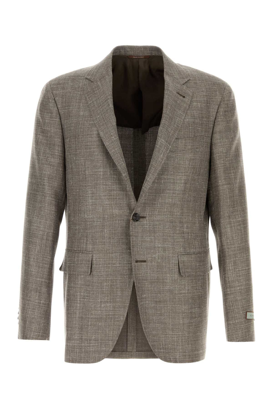 Canali Monopetto Exterior: 68% Wool 20% Silk 12% Linen blazer in gray