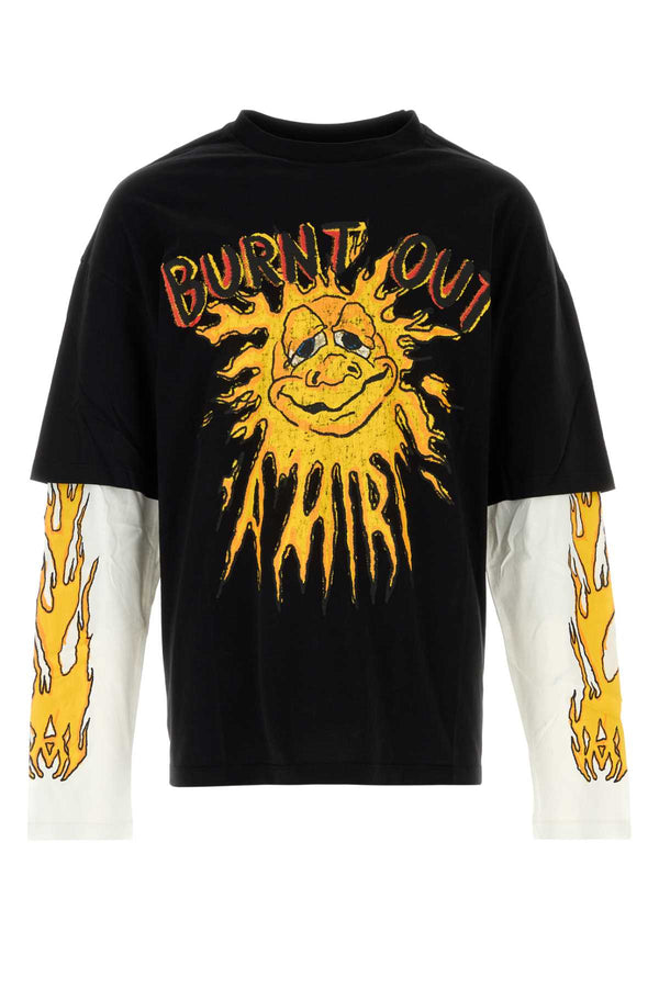 Amiri Sleeve 100% Cotton t-shirt in black