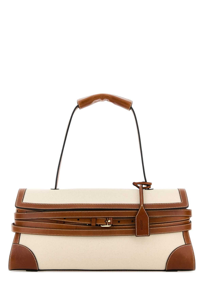 Sand Canvas Shoulder Bag Naturalecuoio Borse A Mano
