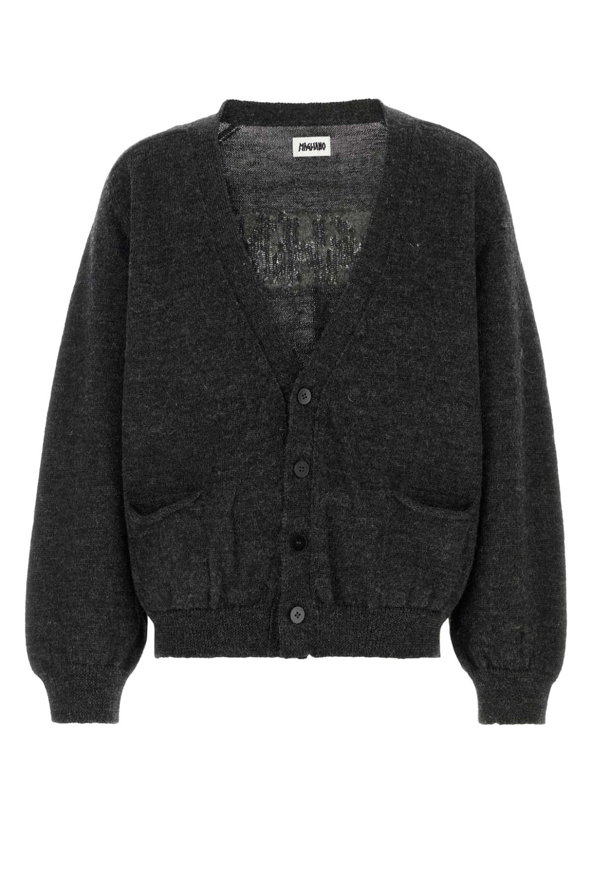 Slate Wool Cardigan Md81_19 Antracite Exterior: Maglieria