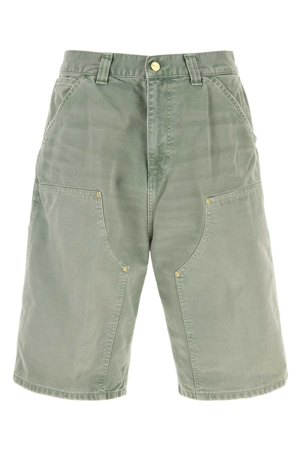 Carhartt Wip Double 100% Cotton denim shorts in green