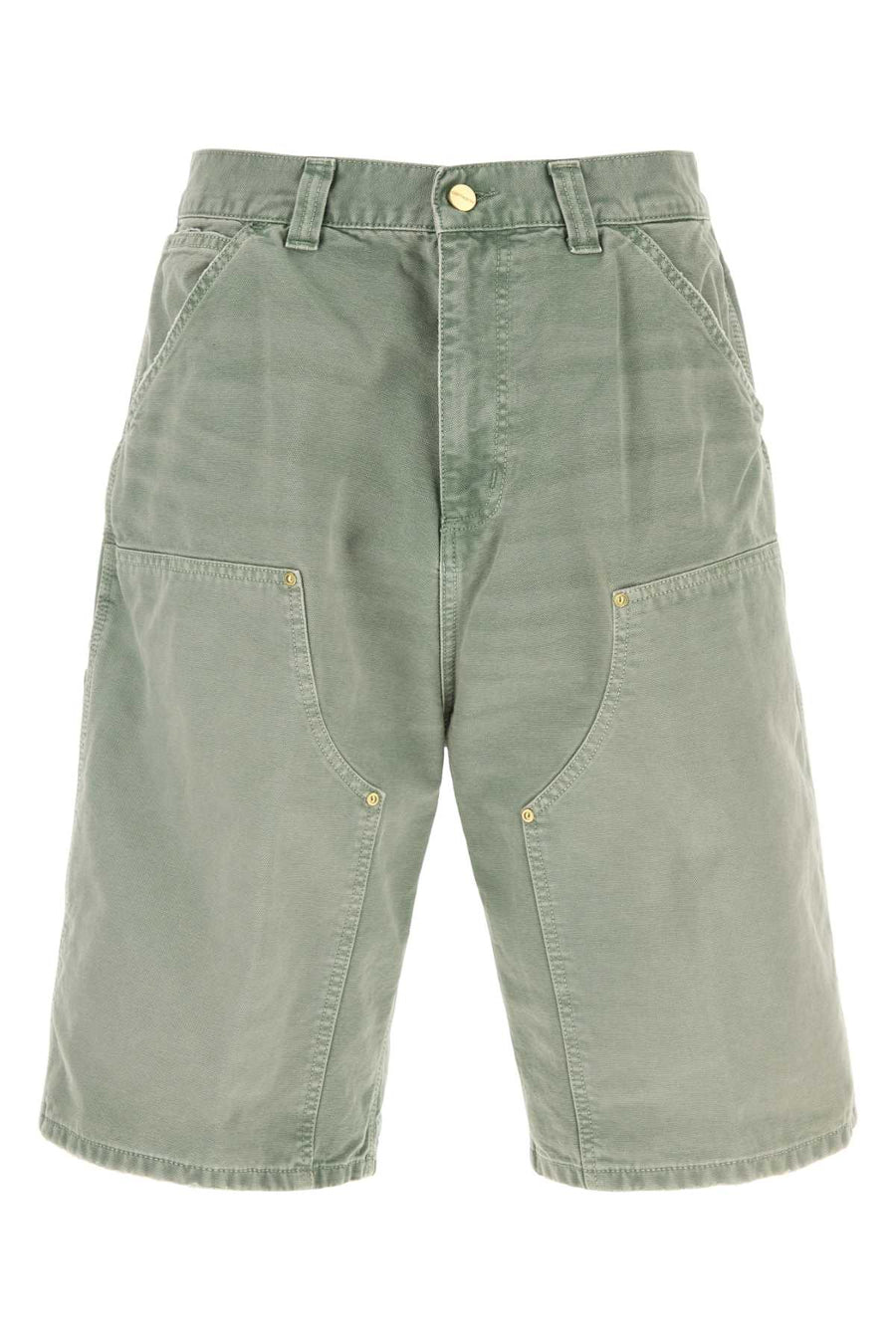 Carhartt Wip Double 100% Cotton denim shorts in green