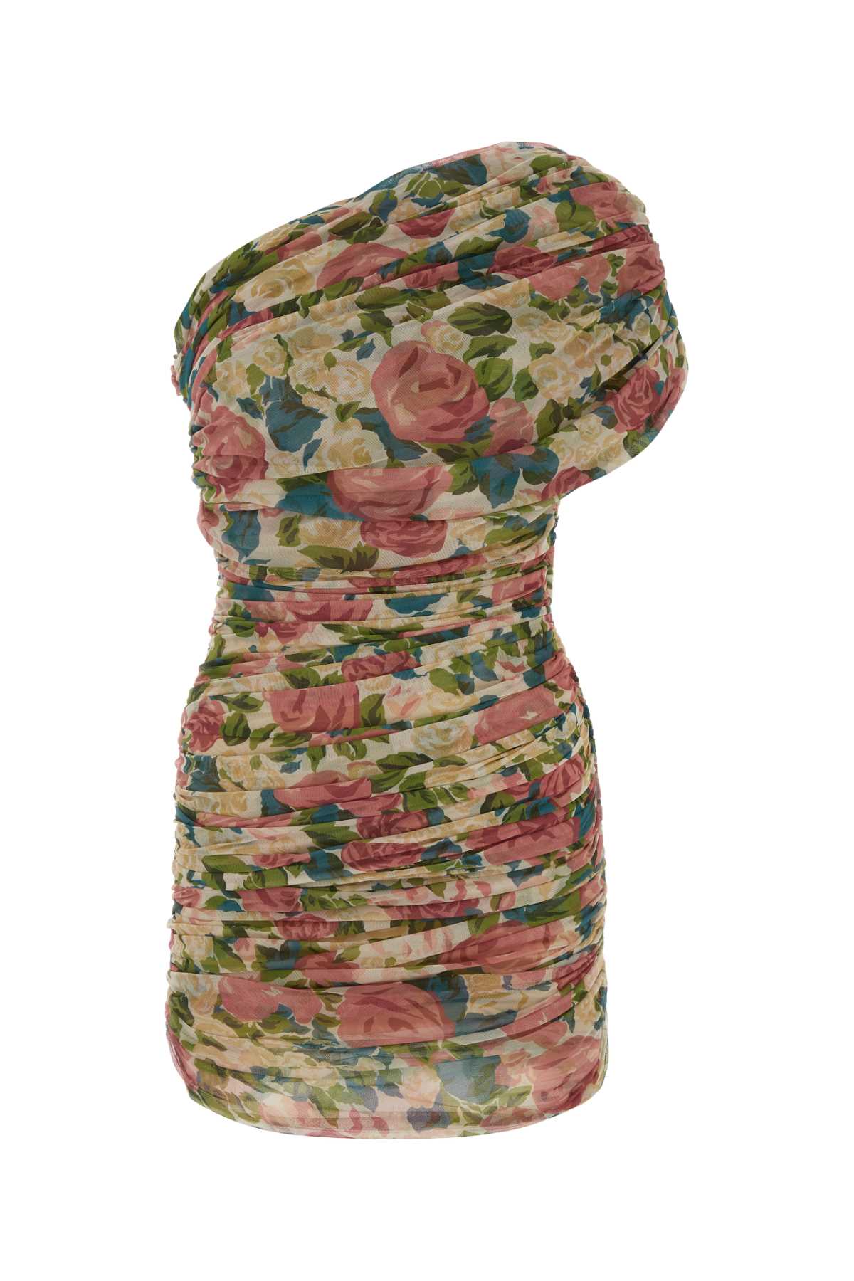 Printed Tulle Mini Dress Multicolor Abiti