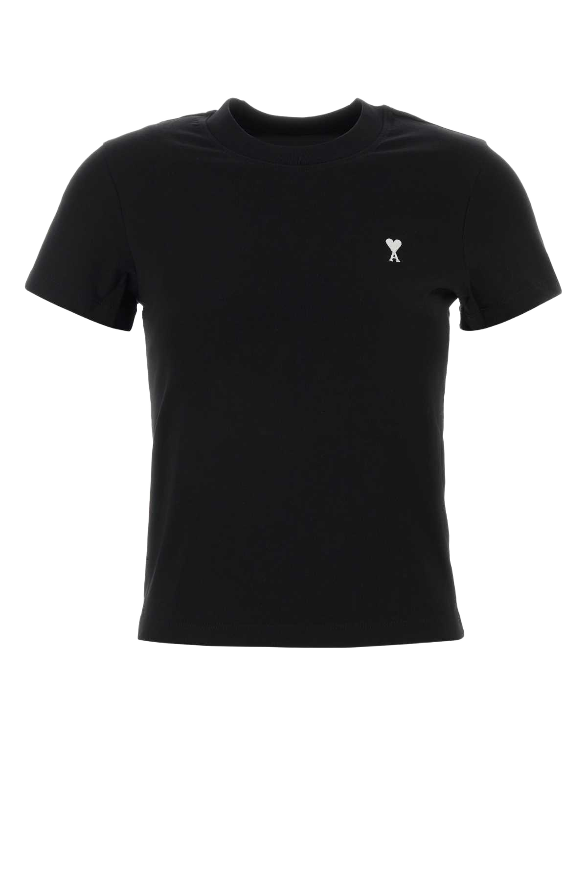 Black Cotton T-Shirt Noirblanccreme Exterior