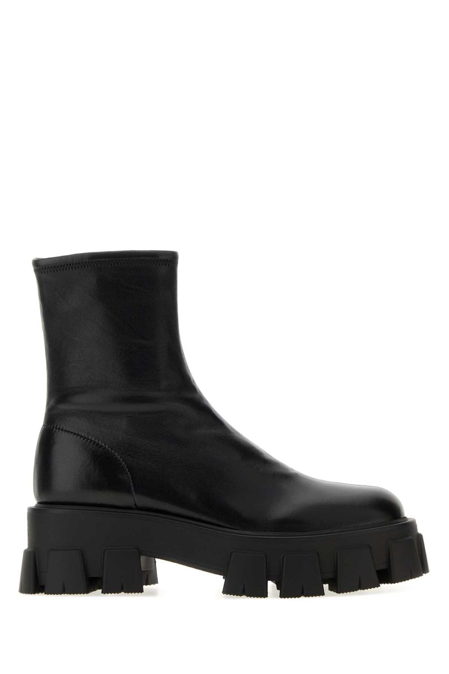 Prada Exterior: 100% Nappa leather ankle boot in black