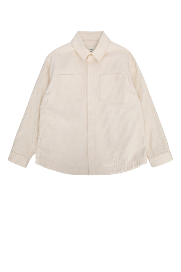 Fendi Kids 100% Cotton jacket in beige
