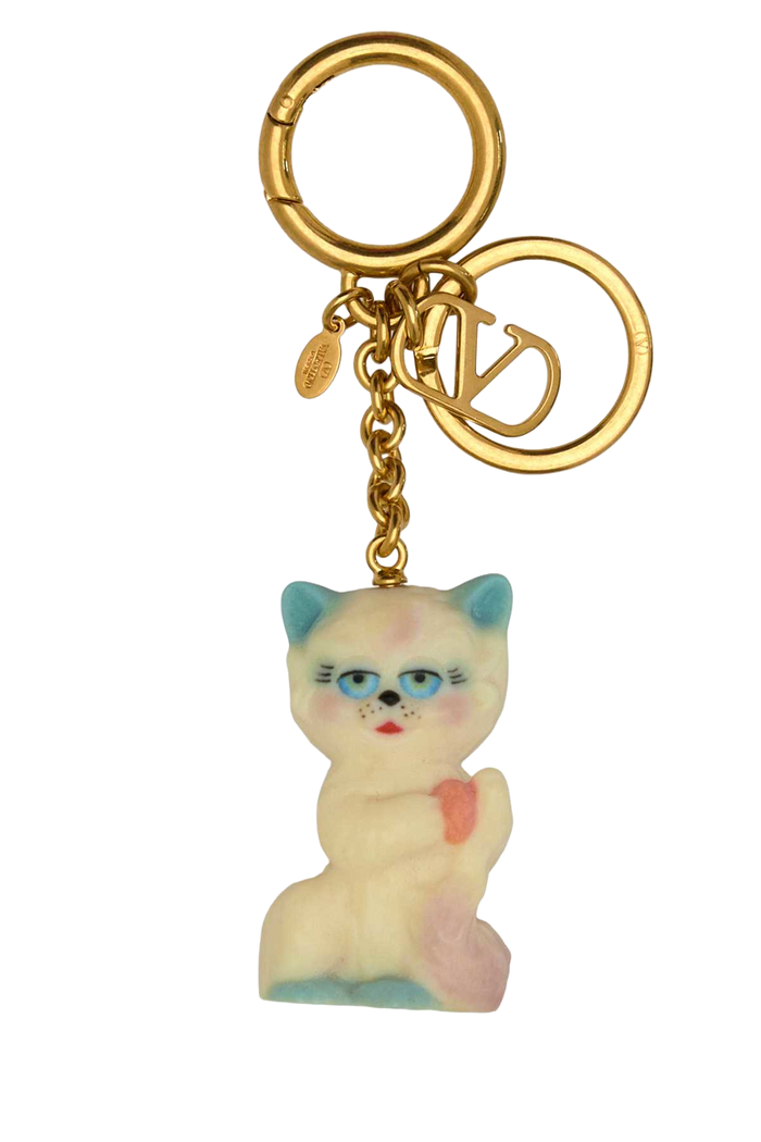 Multicolor Metal And Nylon Le Chat De La Maison Keyring Antiquebrassmulticolor Plastic Materials Portachiavi