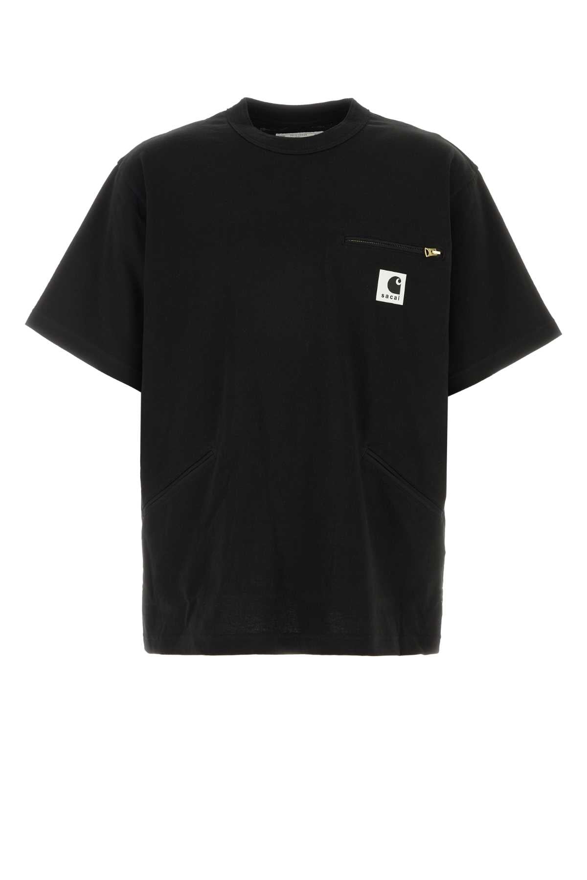 Black Cotton Oversize Sacai X Carhartt Wip T-Shirt