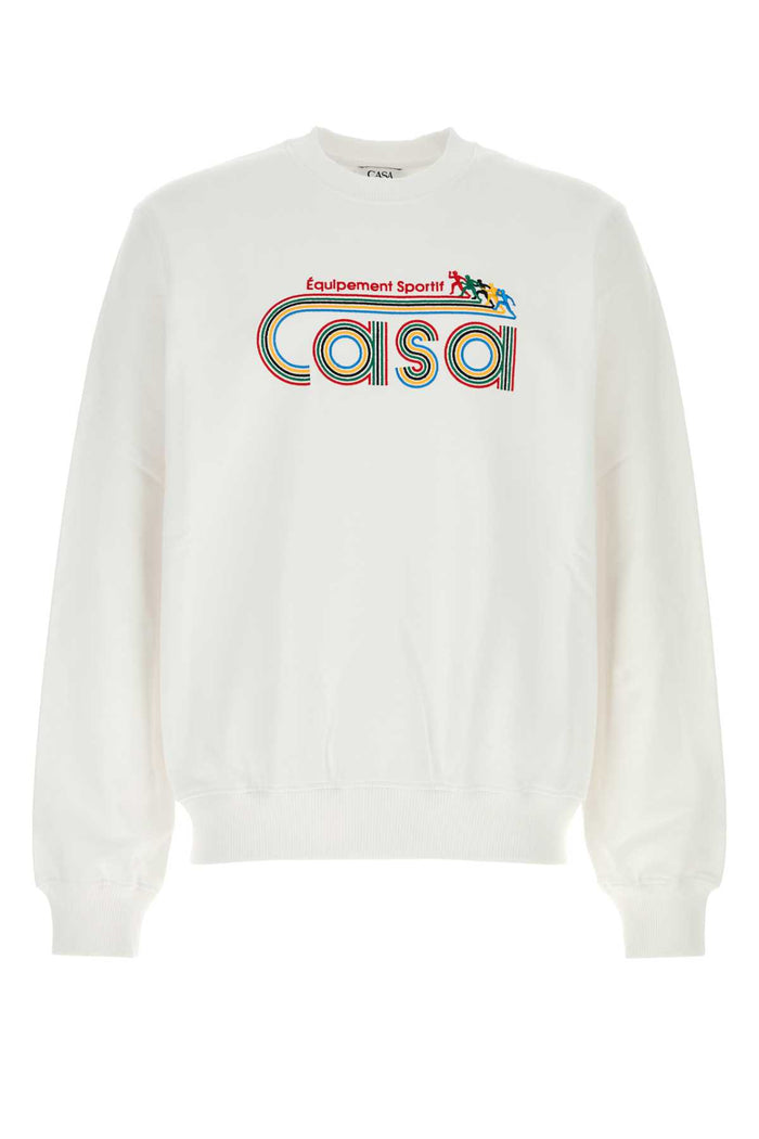 White Cotton Sweatshirt Equipementsportif Exterior: Organic Felpe