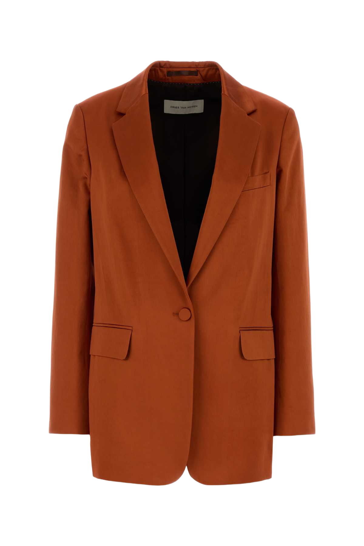 Copper Satin Blanchet Blazer Rust Co Ac Giacche E Gilet