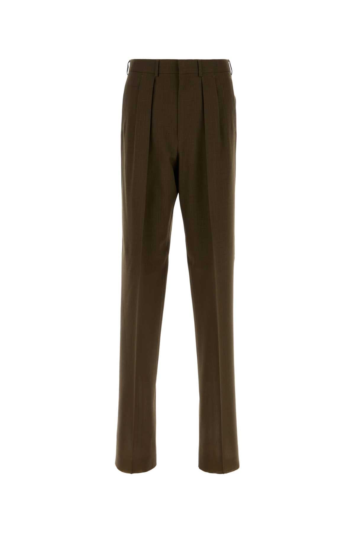 Plmd01w0132r Gay Khakibrown Exterior: Wool Pantaloni