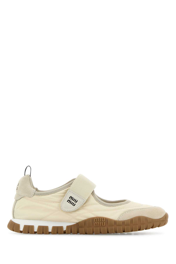 Sand Fabric Tyre Ballerinas Avorio Poliammidericiclata-vitello Ballerine