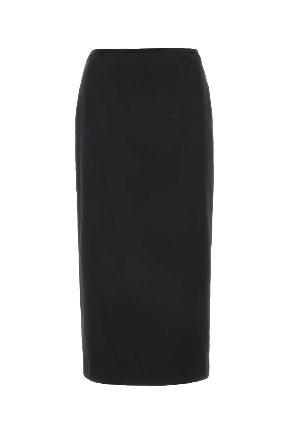 Black Stretch Silk Skirt Nero Ea Se Gonne
