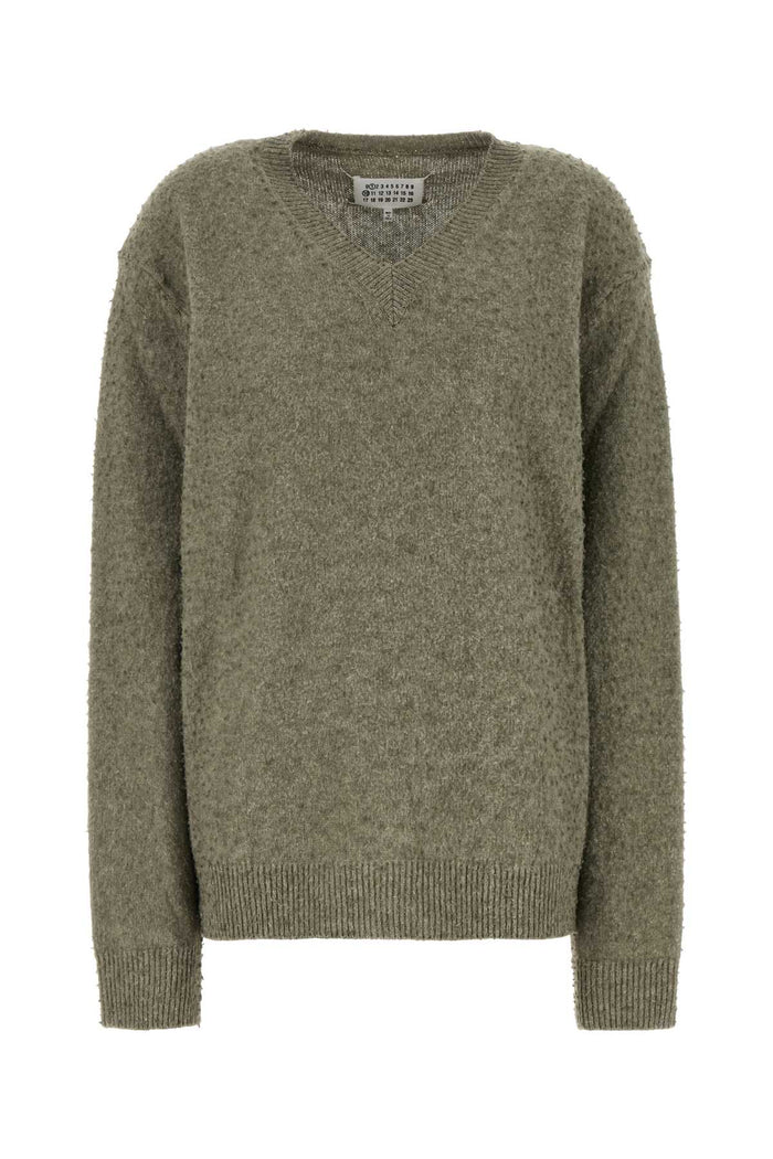 Sage Green Wool Blend Sweater Sagegreen Exterior: Cotton Maglie