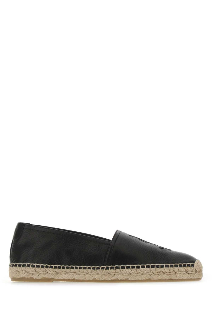 Black Leather Monogram Espadrilles 1000 Espadrillas