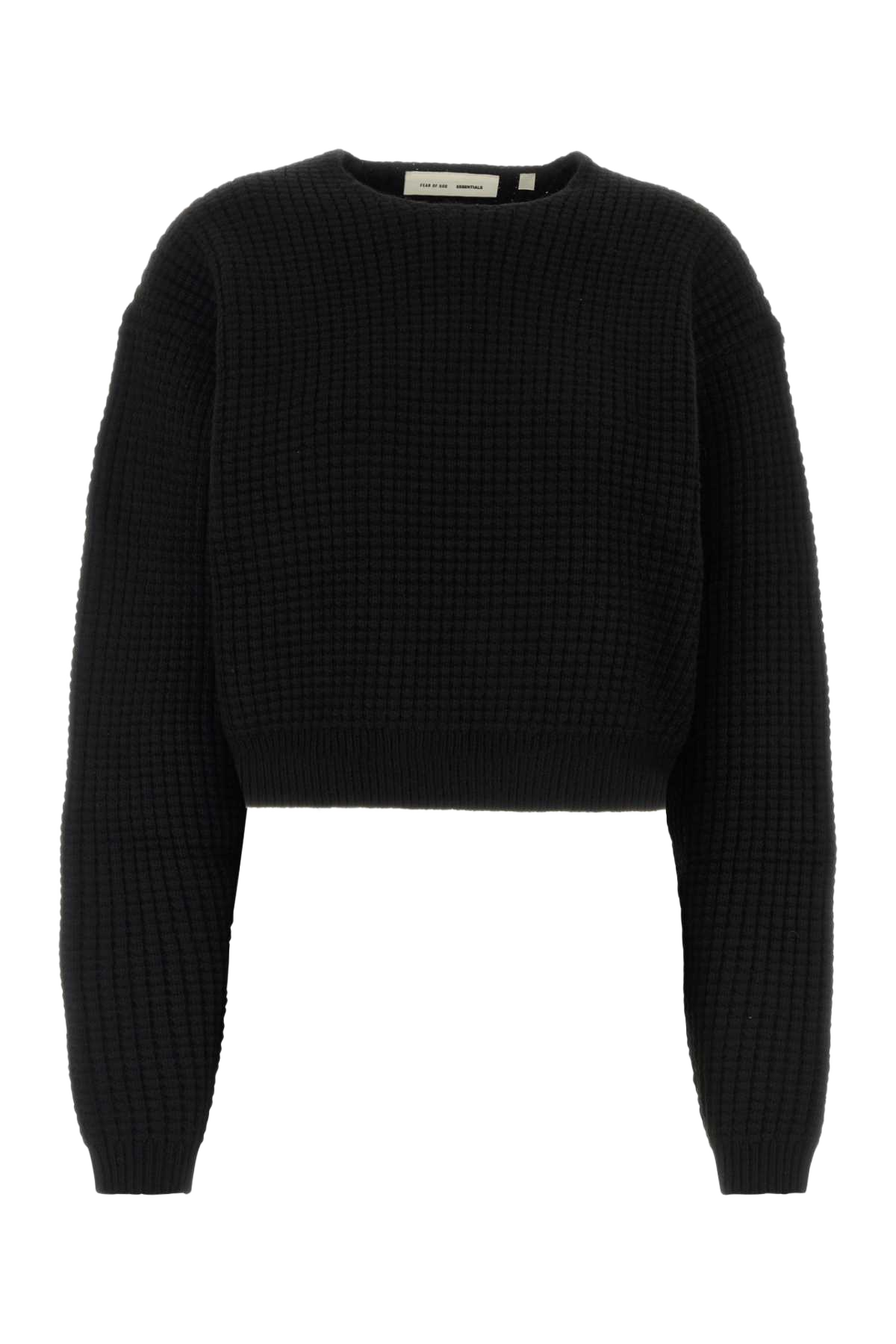 Black Polyester Blend Sweater Vintageblack Maglieria