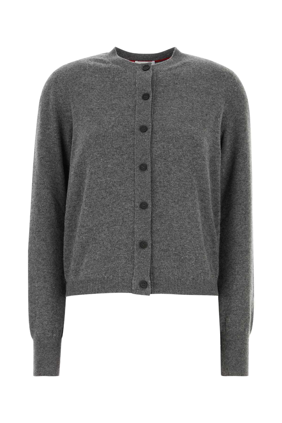 Dark Grey Stretch Cashmere Blend Cardigan Grigiomelange Ws-pa-ea Maglieria