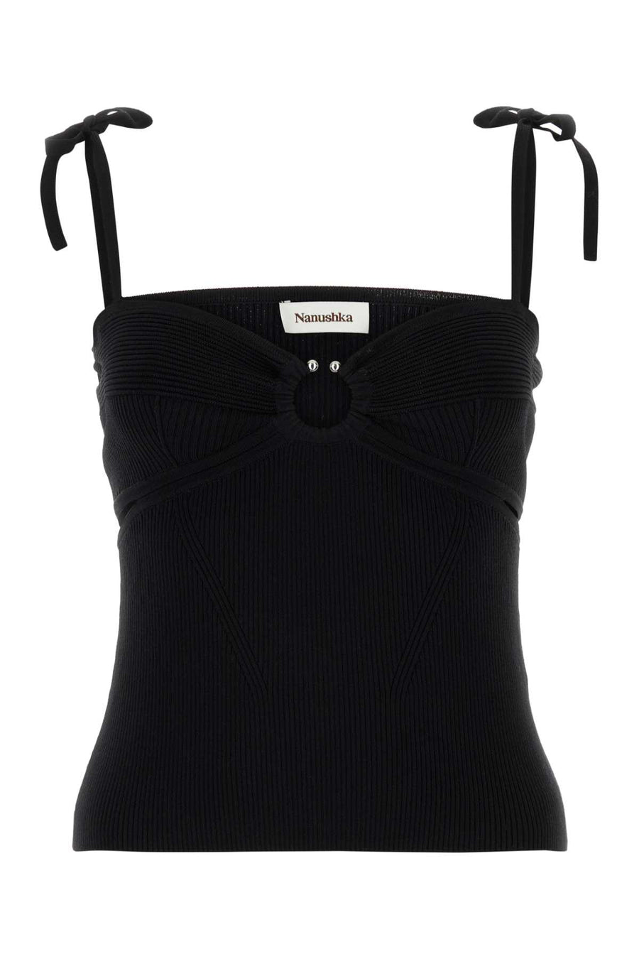Nanushka 52% Viscose tank top in black