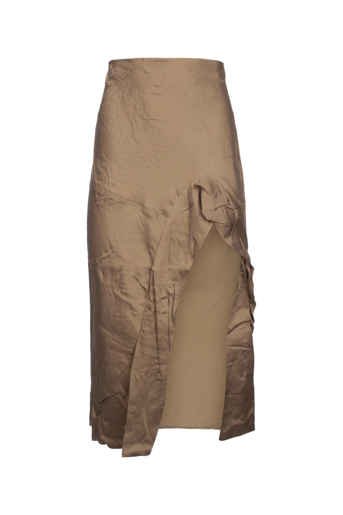 Gonna Taupe Cotton Gonne