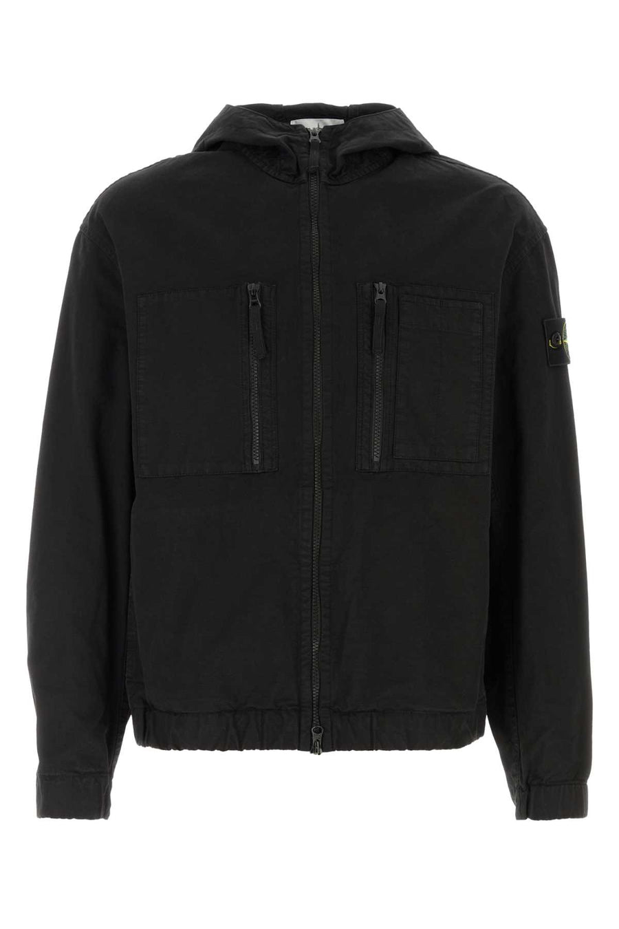 Black Cotton Bomber Jacket Exterior: Camicie