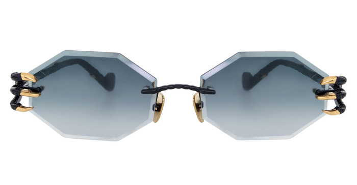 The Claw & Nest - Octagonal 2.0 Black Grey Titanium Sunglasses