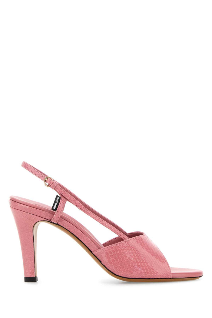 Pink Leather Sandals Petalo Homalopsisbuccata Sandali