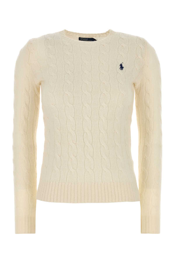 Ivory Wool Blend Sweater Authenticcream Exterior: Cashmere Maglieria