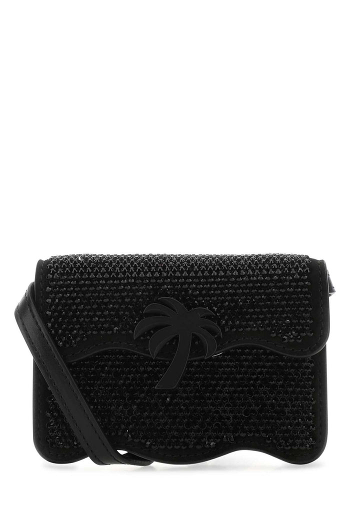 Embellished Leather Micro Palm Beach Crossbody Bag Blacksilve Borse A Tracolla