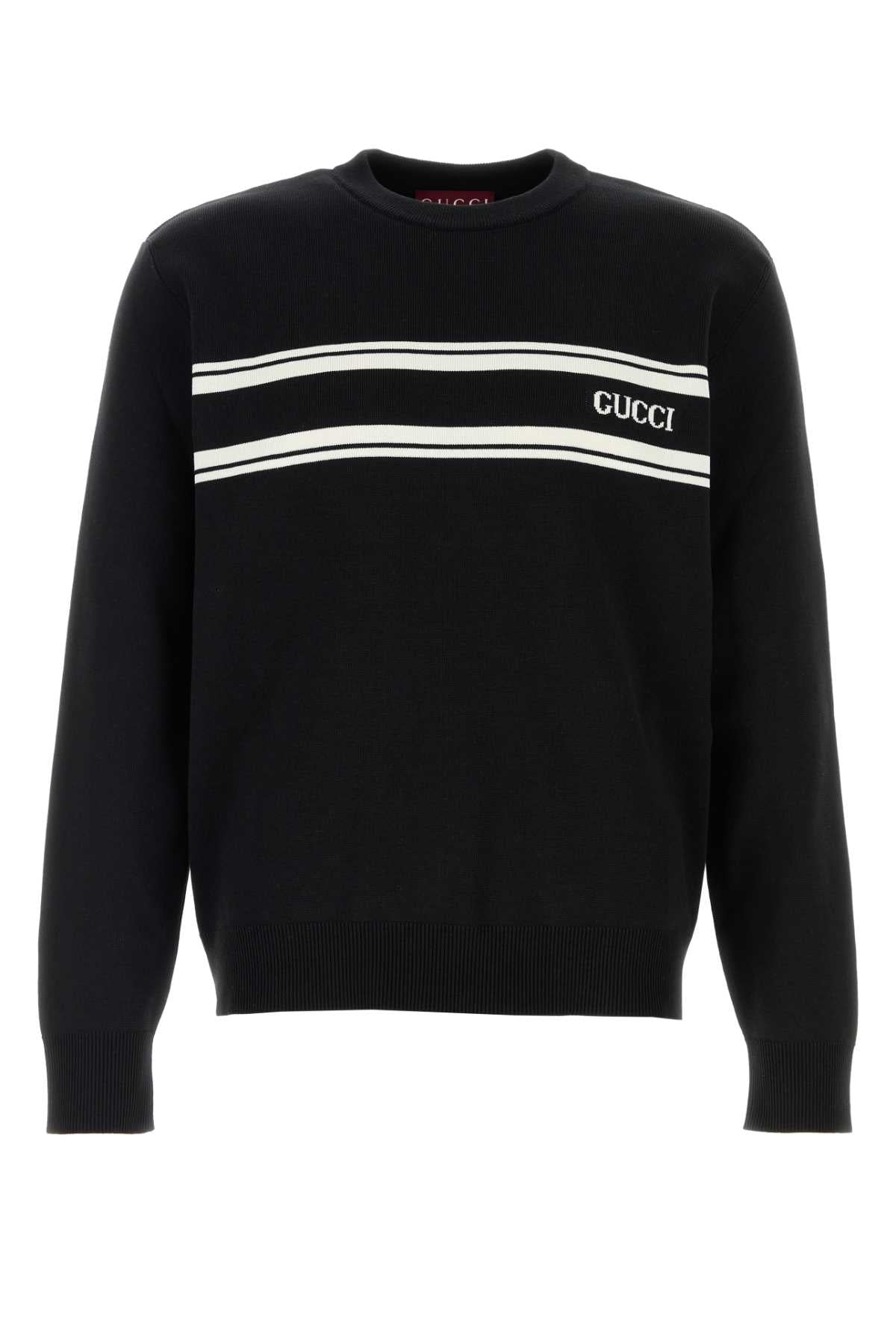 Black Silk Blend Sweater Blackwhite Wool Mix Maglieria