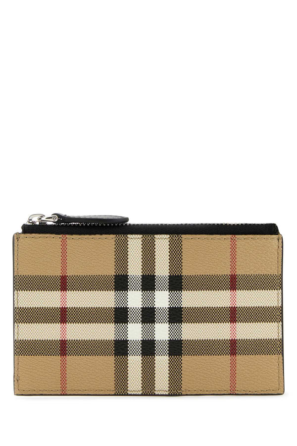 Burberry Canvas (75% polyurethane wallet in beige