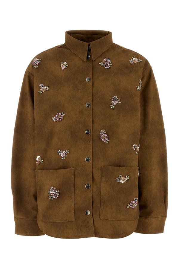 Des Phemmes Exterior: 100% Polyurethane; Lining: 100% Polyester jacket in brown
