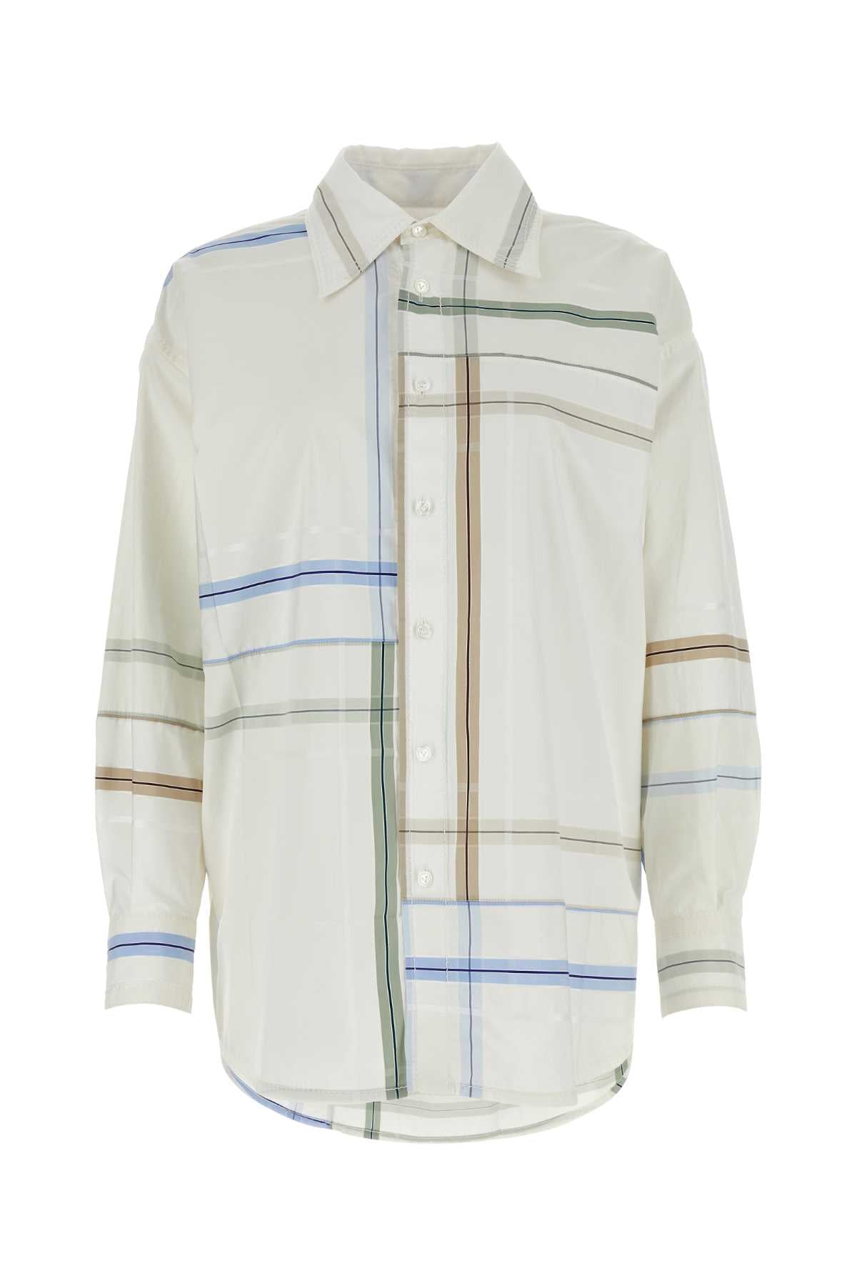 Embroidered Poplin Shirt Whitemulti Exterior: Cotton Camicie