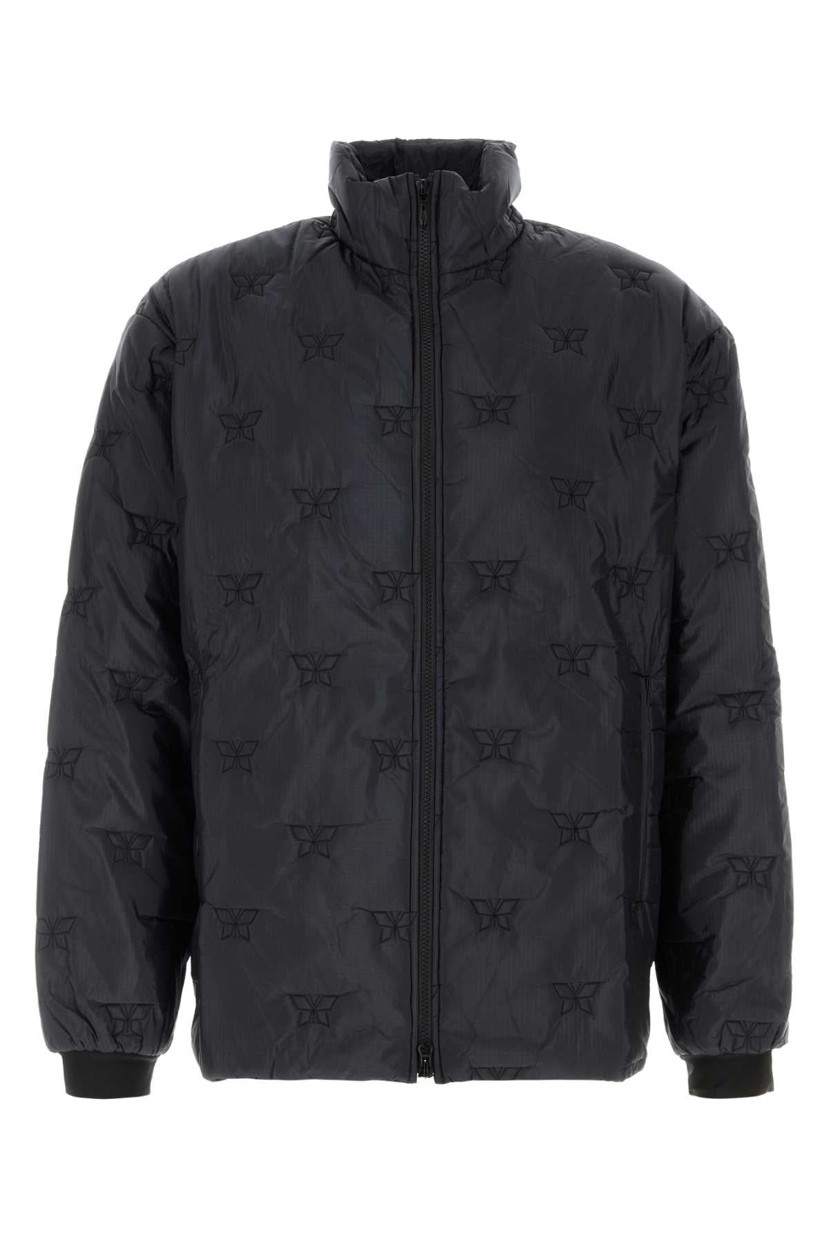Midnight Blue Nylon Jacket Black Exterior: Lining: Giubbini