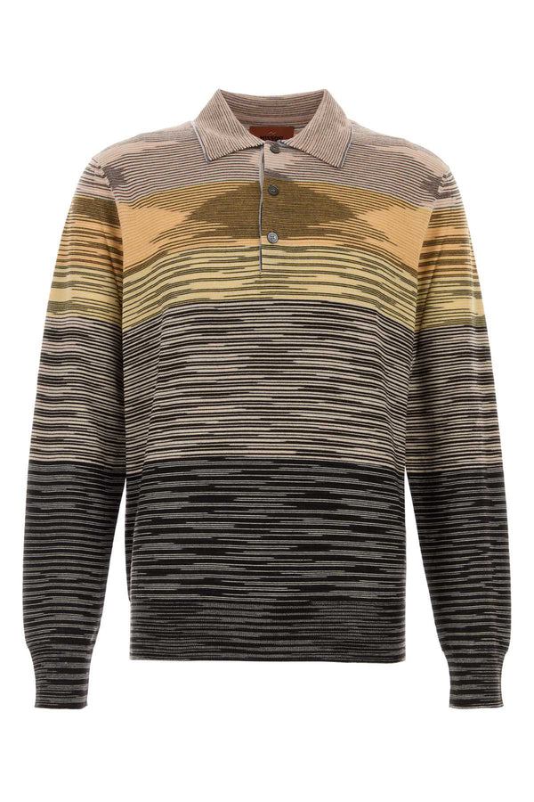Missoni 100% Wool polo shirt in brown