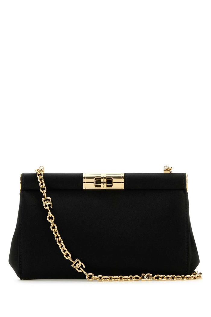 Black Satin Clutch Nero Borse A Tracolla