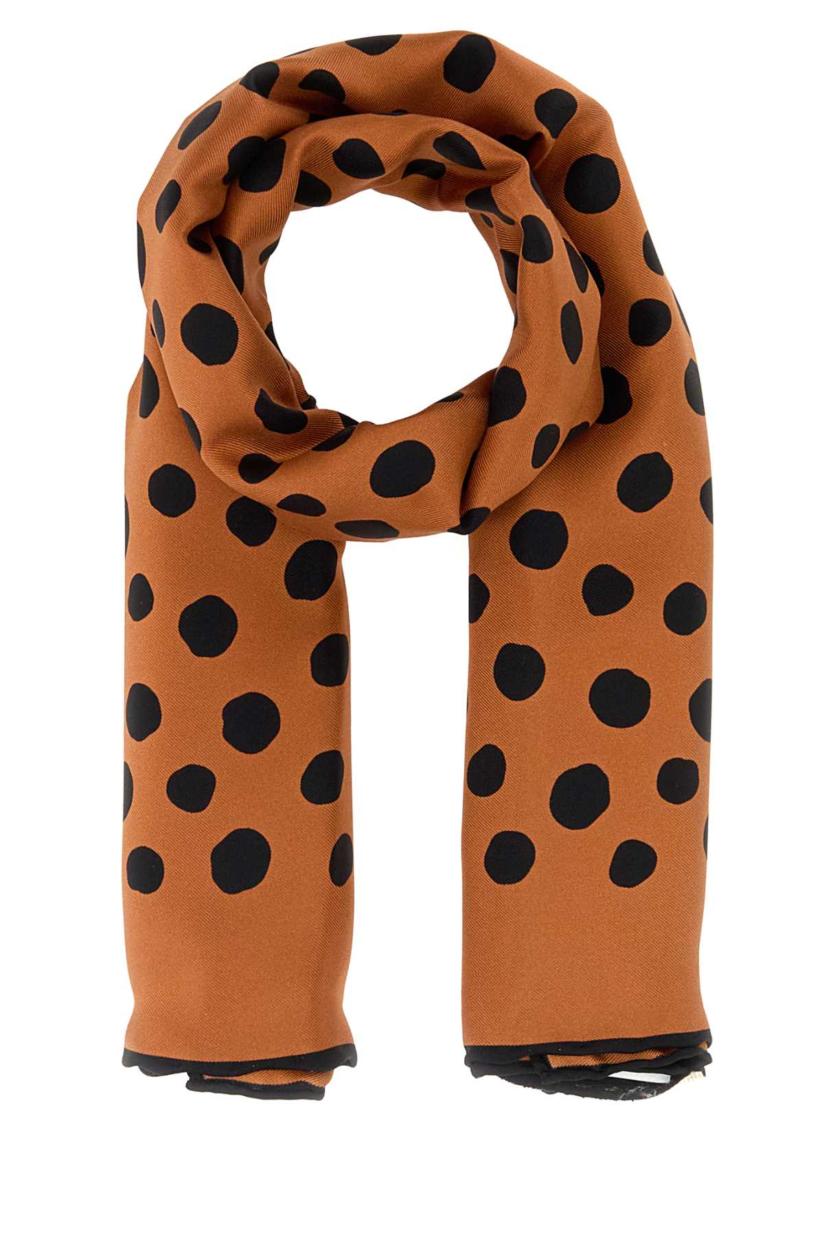 Printed Silk Foulard Marroneneronero Exterior: Scarpe Con Tacco