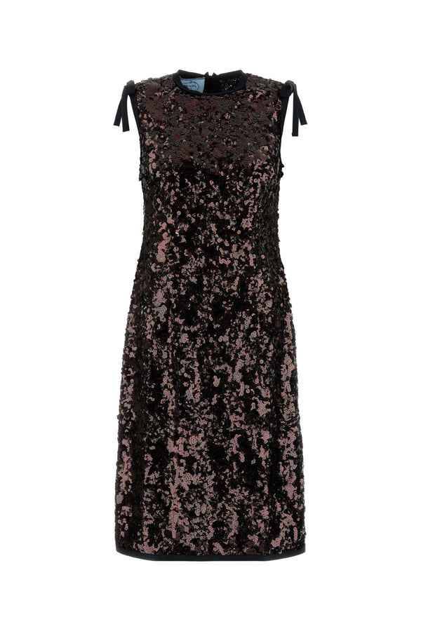 Prada 100% Polyester dress in brown